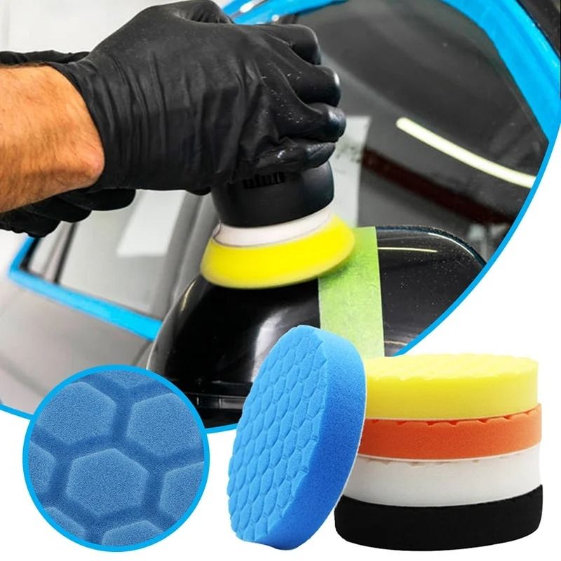 ShinePro 5 Piece Car Polishing Pad Kit For Drill And Polisher 4 Inches