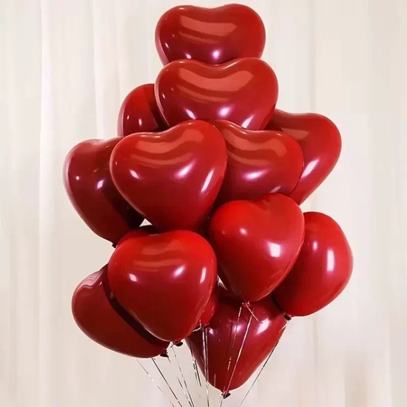 10 Piece 10 Inch Red Heart Balloons 10 Piece 10 Inch Red Heart Balloons