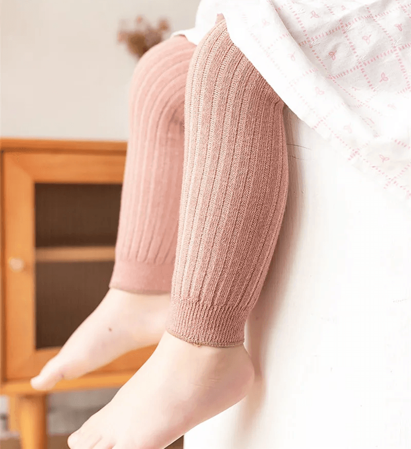 CozyFlex Cotton Baby Leggings Spring Autumn Knit Pants For Boys And Girls pink 2 3years (l)