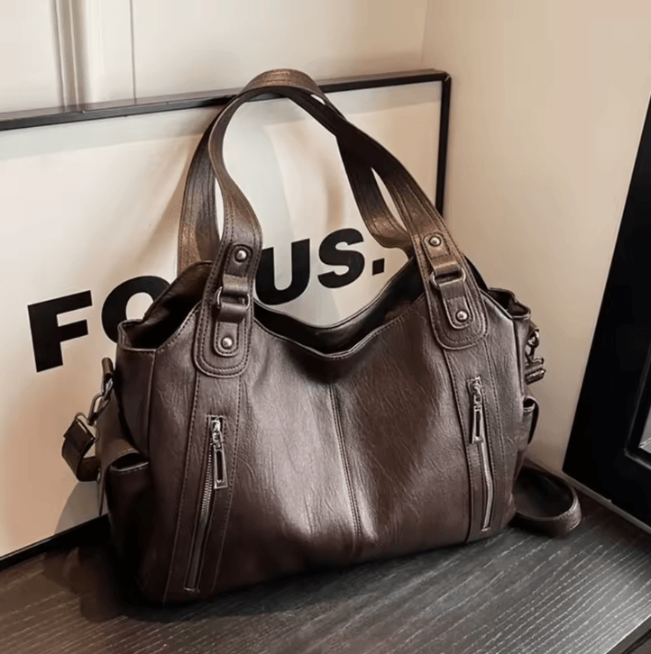 Women Shoulder Bag Soft Interior Compartment PU Leather Handbag coffee B 14.17 9.84 5.91