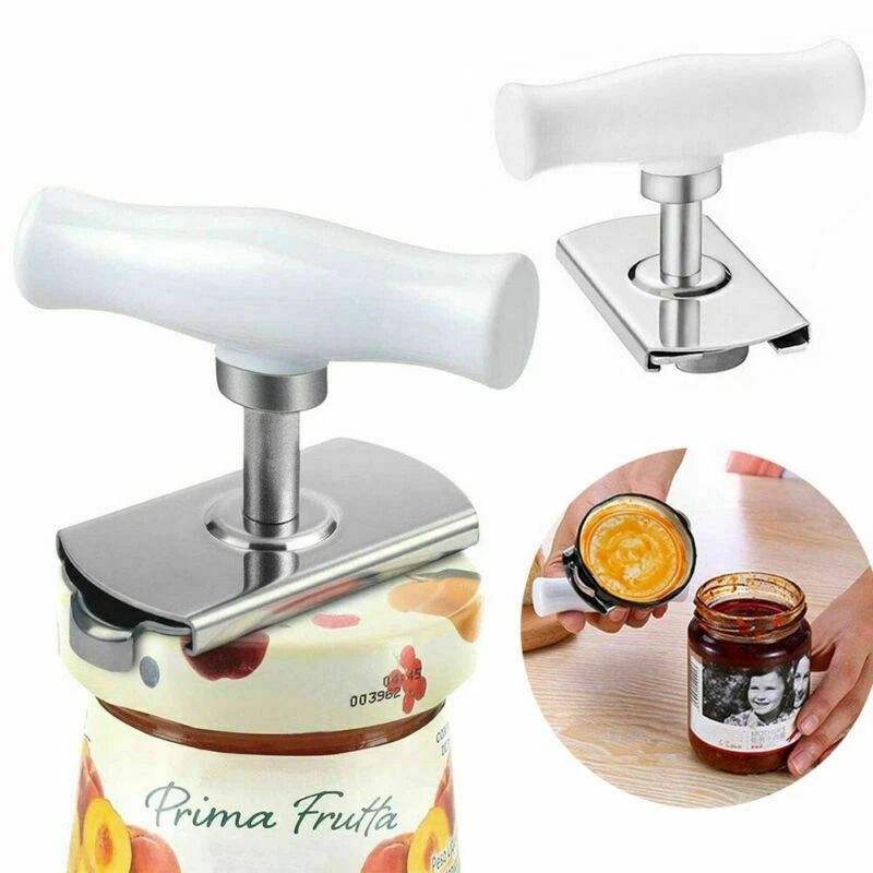 Easy Grip Adjustable Bottle Opener, Stainless Steel Jar Lid Remover, Twist Off Can Tool Easy Grip Adjustable Bottle Opener, Stainless Steel Jar Lid Remover, Twist Off Can Tool