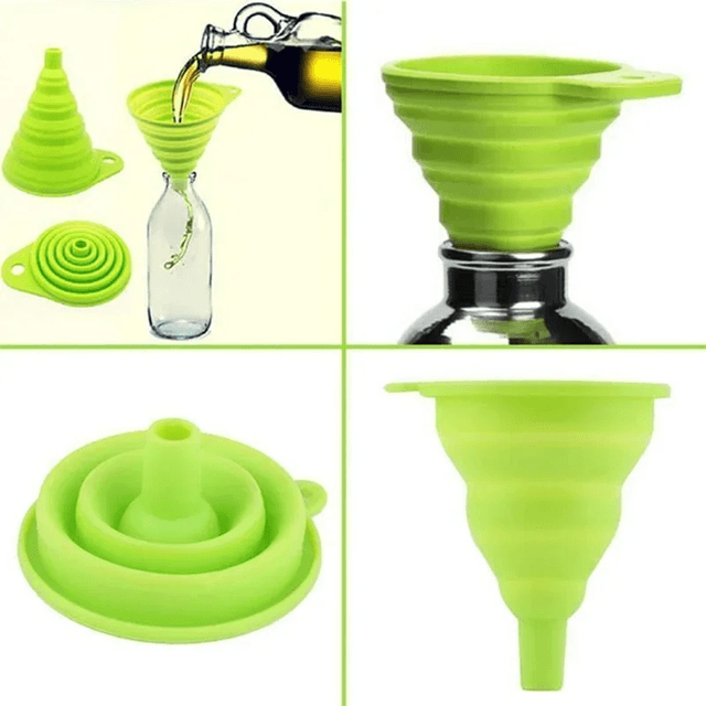 Mini Collapsible Silicone Funnel For Kitchen And Travel Mini Collapsible Silicone Funnel For Kitchen And Travel