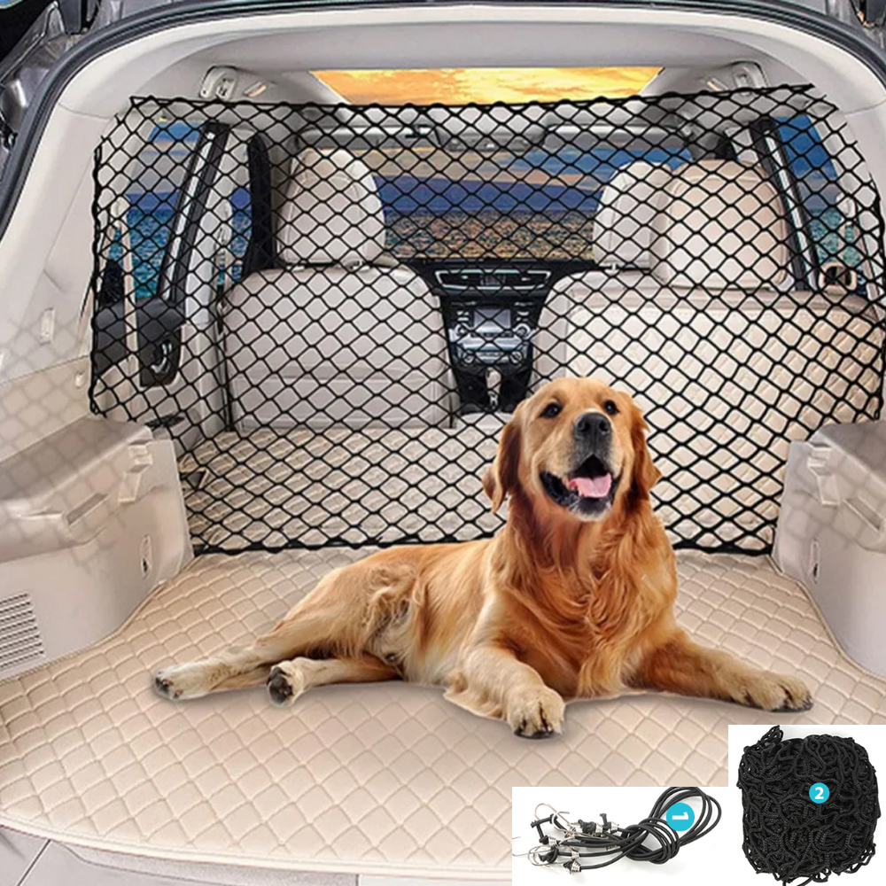 Universal Car Dog Barrier Net, Elastic, Durable Foldable Fence With Hooks Universal Car Dog Barrier Net, Elastic, Durable Foldable Fence With Hooks