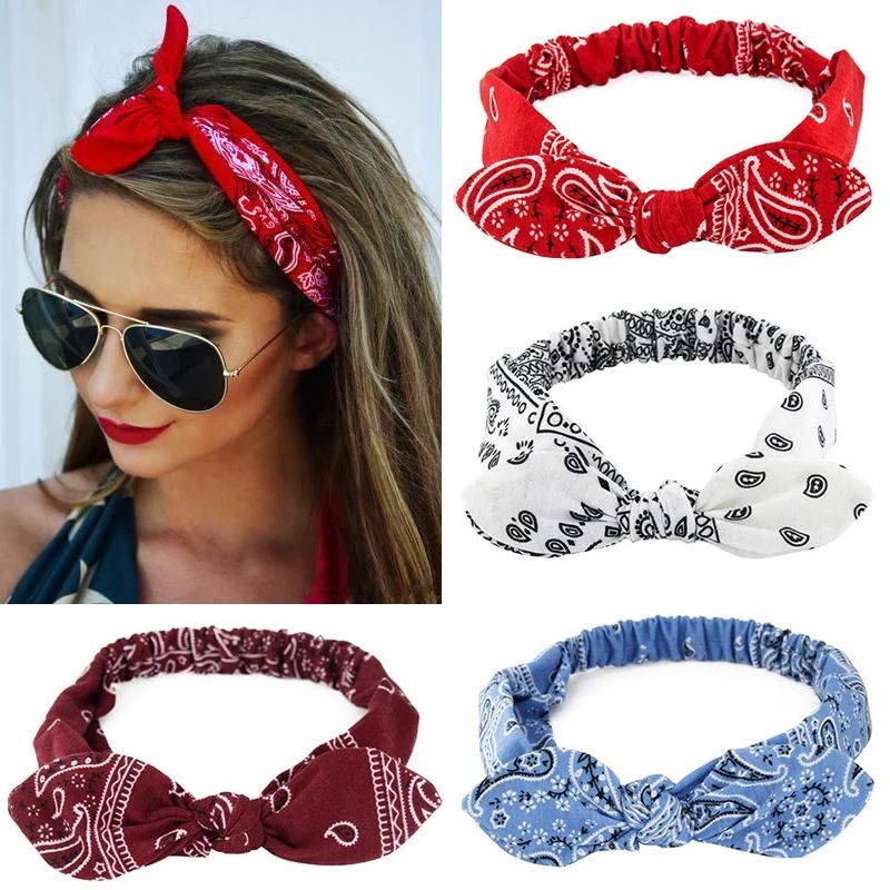 Boho Cross Knot Turban Headband For Women Soft Elastic Vintage Hair Accessory s2 white