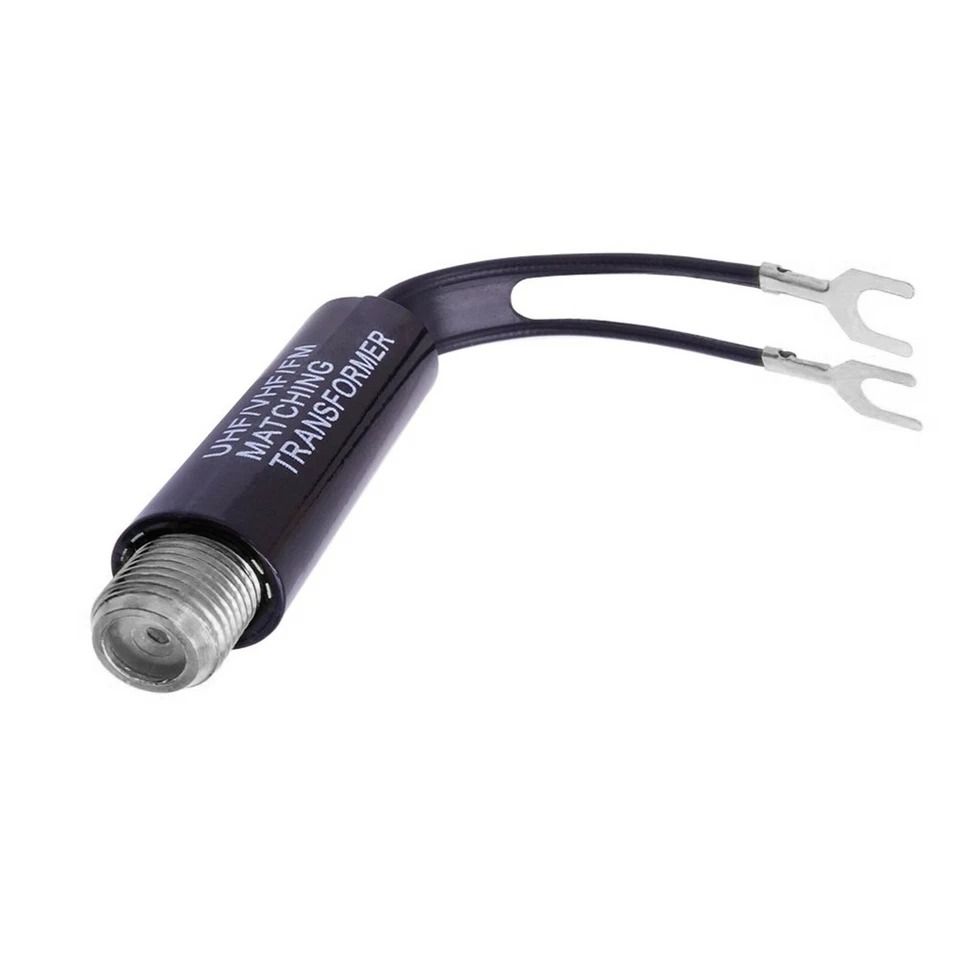 TV Antenna Matching Transformer, UHF VHF FM Ohm Coaxial Cable Adapter, Indoor Use TV Antenna Matching Transformer, UHF VHF FM Ohm Coaxial Cable Adapter, Indoor Use