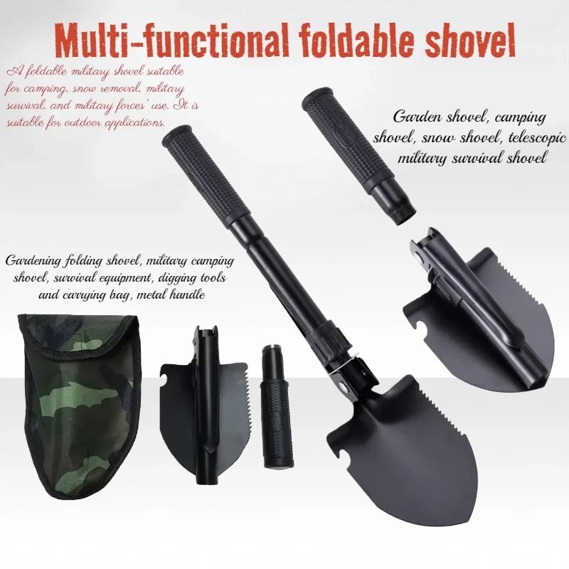 Multi Function Foldable Camping Shovel Professional Telescopic Survival Gear For Outdoor Adventure Multi Function Foldable Camping Shovel Professional Telescopic Survival Gear For Outdoor Adventure