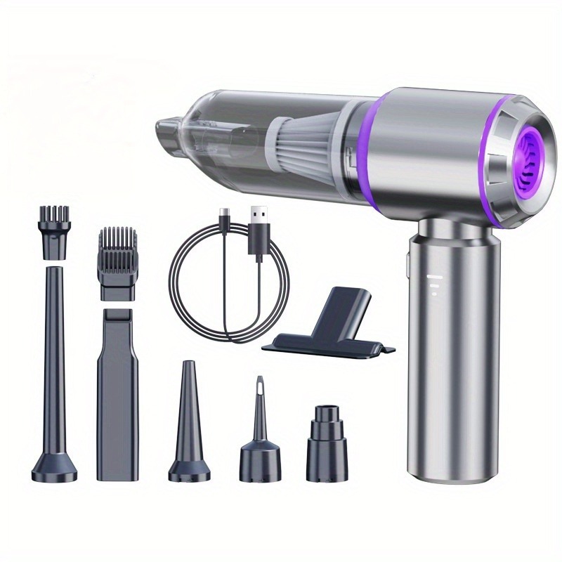 Portable Handheld Vacuum Cordless Car Vacuum Cleaner, Brushless Motor For Home, Pet, Keyboard, Car Cleaning purple