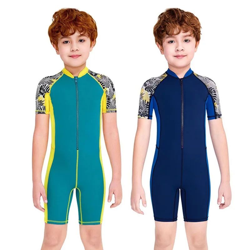 Boys One Piece Short Sleeve Swimwear Set e 4t