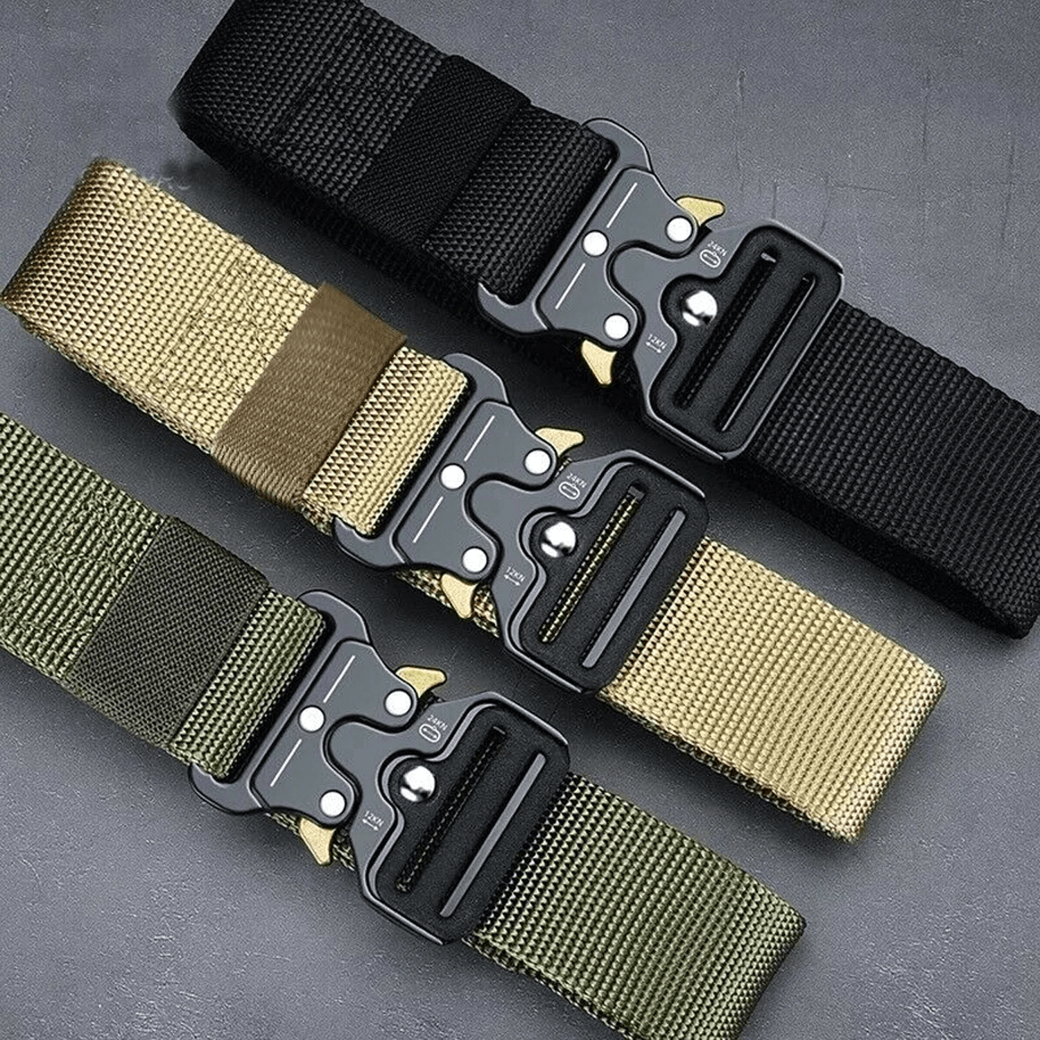 Military Tactical Adjustable Belt Quick Release For Men black