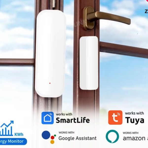 Smart Window Contact Sensor For Home Security Works With Smart Life, Alexa & Google Home Smart Window Contact Sensor For Home Security Works With Smart Life, Alexa & Google Home