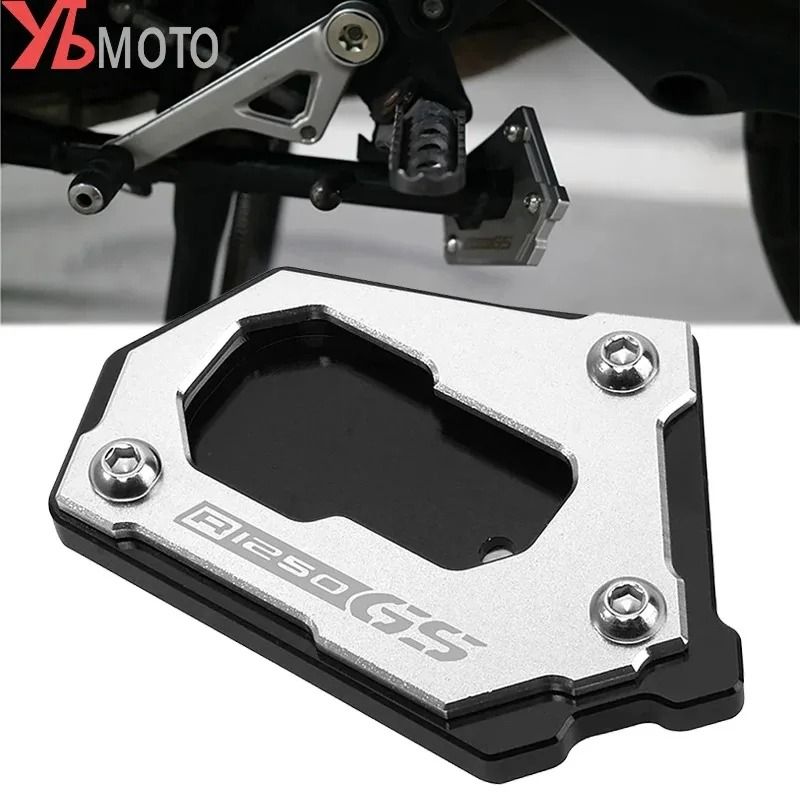 BMW R1250GS & R1200GS Adventure Kickstand Extension Pad | CNC Side Stand Plate For LC Rallye & HP black Blue R1250gs