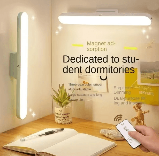Magnetic LED Desk Lamp With Remote USB Rechargeable Eye Protection Light c