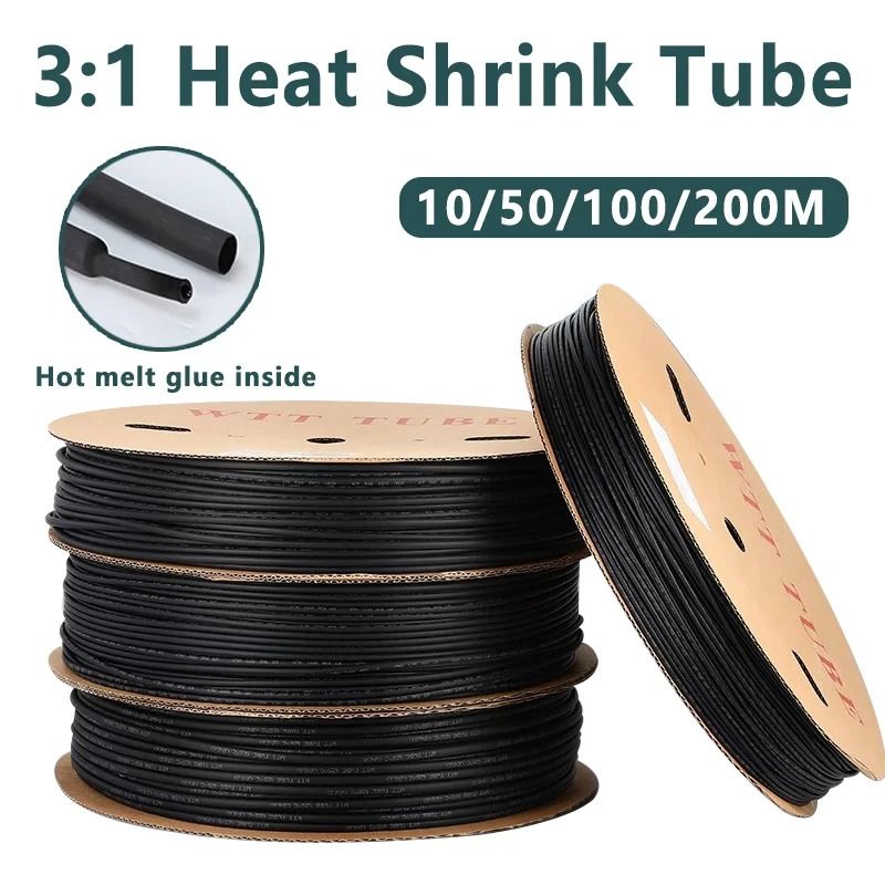 3 1 Heat Shrink Tube High Performance Polyolefin Thermal Cable Sleeve & Insulated Wire Protector yellow 10m 19.1mm
