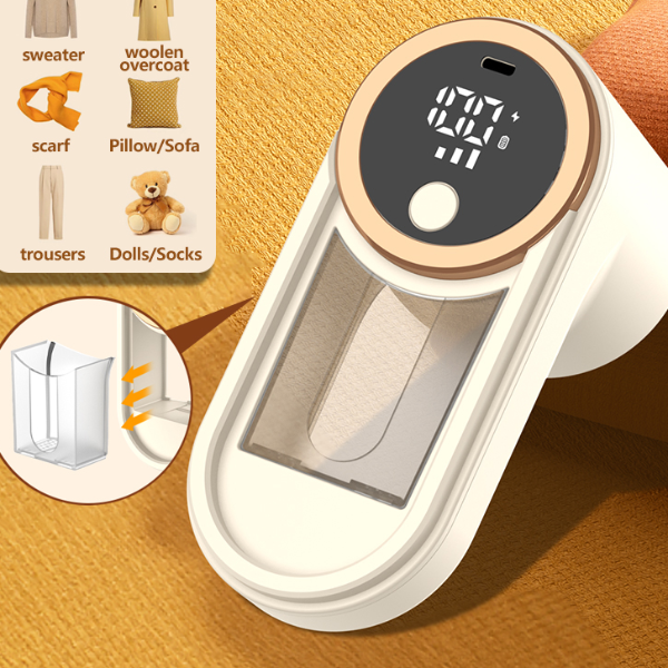 Rechargeable Fabric Shaver Lint Remover, Sweater Defuzzer, Pilling Trimmer For Clothes & Furniture beige