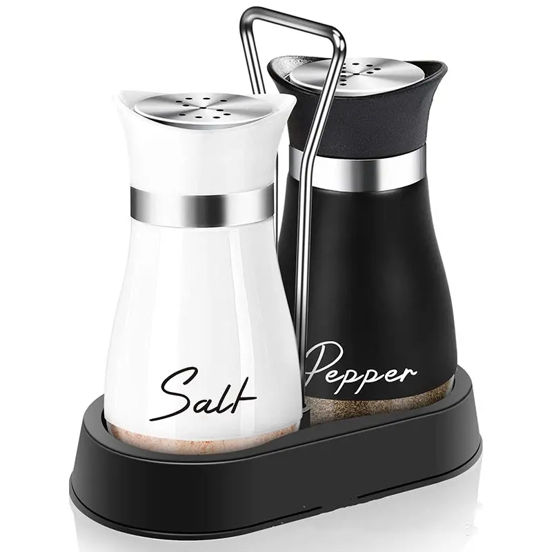 Adjustable Refillable Salt And Pepper Shakers, Kitchen Glass Spice Bottle Set With Pour Holes, Spice Dispenser pink