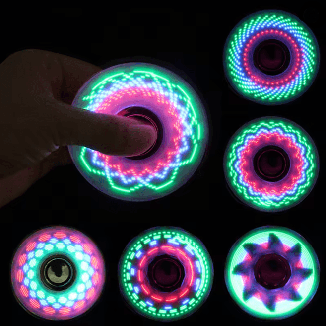 LED Light Up Fidget Spinner Glow In The Dark Stress Relief Toy random 1pcs
