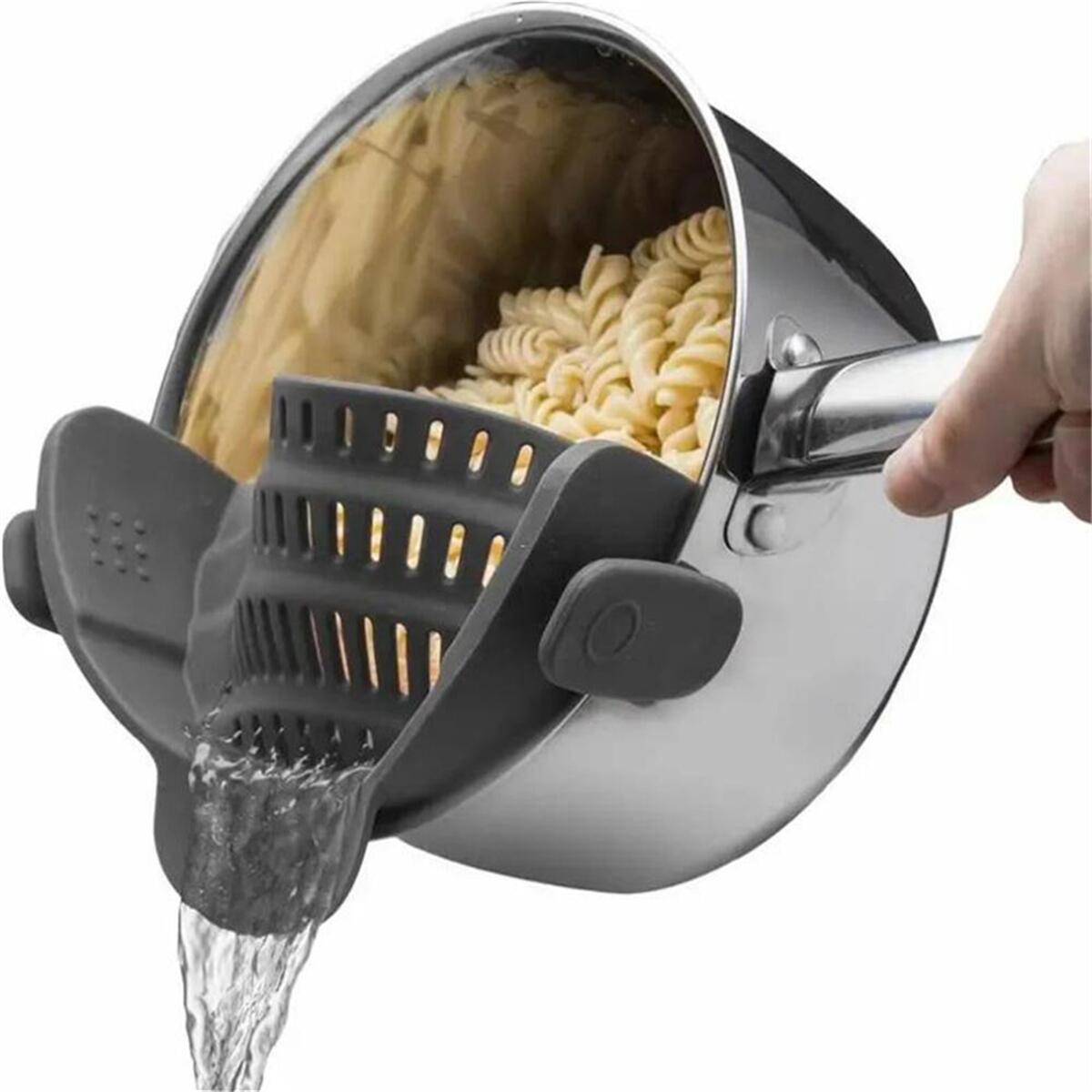 Kitchen Pot Strainer, Adjustable Clip On Strainer For Pots, Pans, And Bowls green