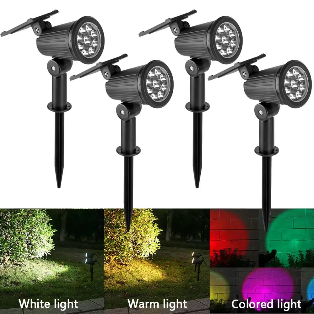 Solar Spotlight Outdoor Waterproof Solar Garden Lights For Landscape And Walkway Lighting white