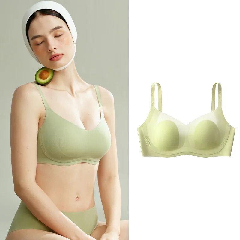 SUJIIN Wireless Full Coverage Push Up Bra For Big Breasts skin s