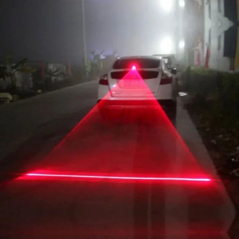 LED Car Laser Fog Light Anti Collision Rear Warning & Brake Safety Lamp 3 Pcs