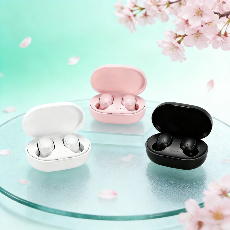 TWS Wireless Bluetooth Earbuds With Mic Sport Earphones For Active Lifestyles pink