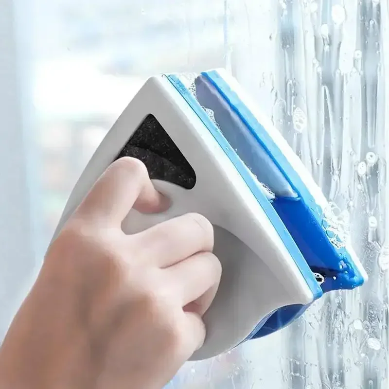Magnetic Window Cleaner Brush For Washing Windows, Home Magnet Household Wiper Cleaner red