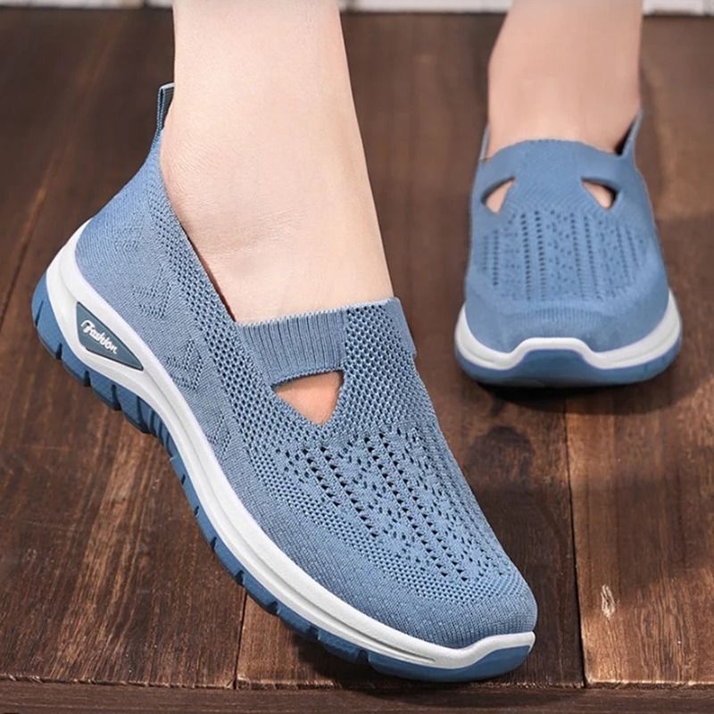 Breathable Mesh Slip On Performance Walking Sneakers blue 8