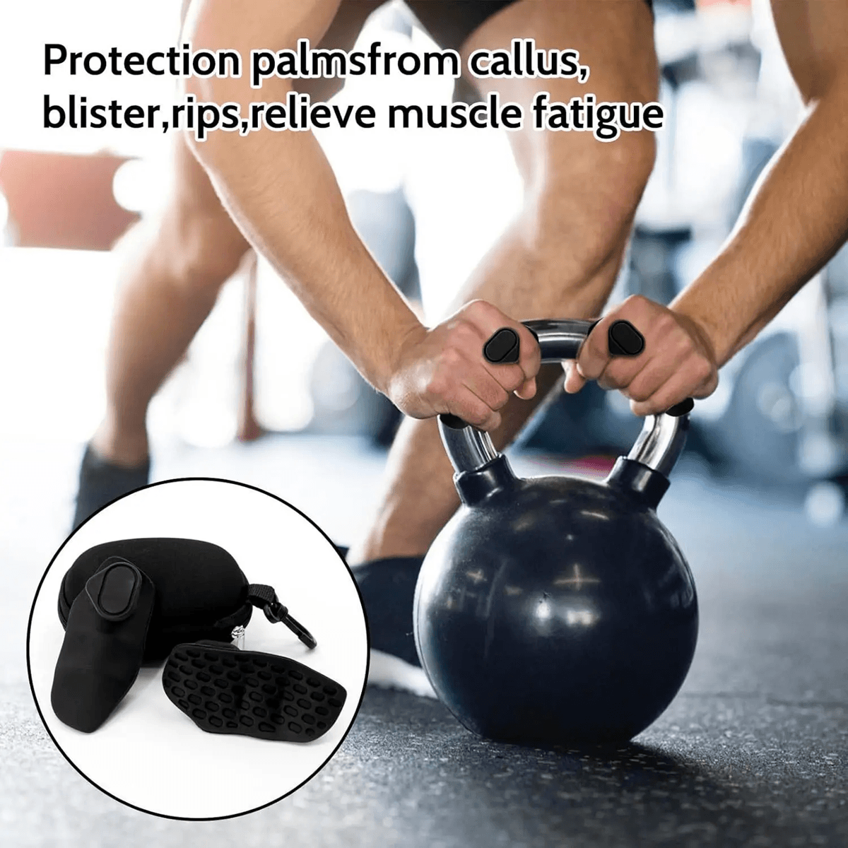 Silicone Weightlifting Grip Pads Anti Slip Palm Protection 1
