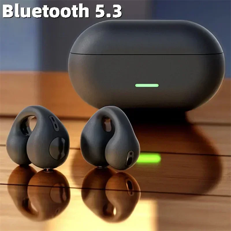 Sports Earphones Bone Conduction Wireless Bluetooth, HiFi Sound Quality, Waterproof TWS Headset black