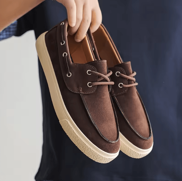 Genuine Leather Mens Handmade Casual Loafers Breathable Slip On Walking And Driving Shoes khaki 44(us 10)