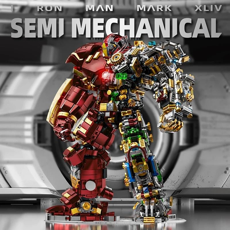 Iron Heroes Mech Building Blocks Action Figure DIY Brick Set a