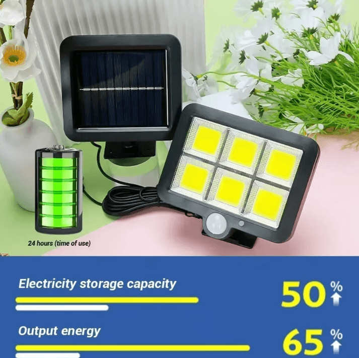 Solar Outdoor Wall Lights COB Split Lamp With Motion Sensor Waterproof For Home Garden Landscape 6 Cob