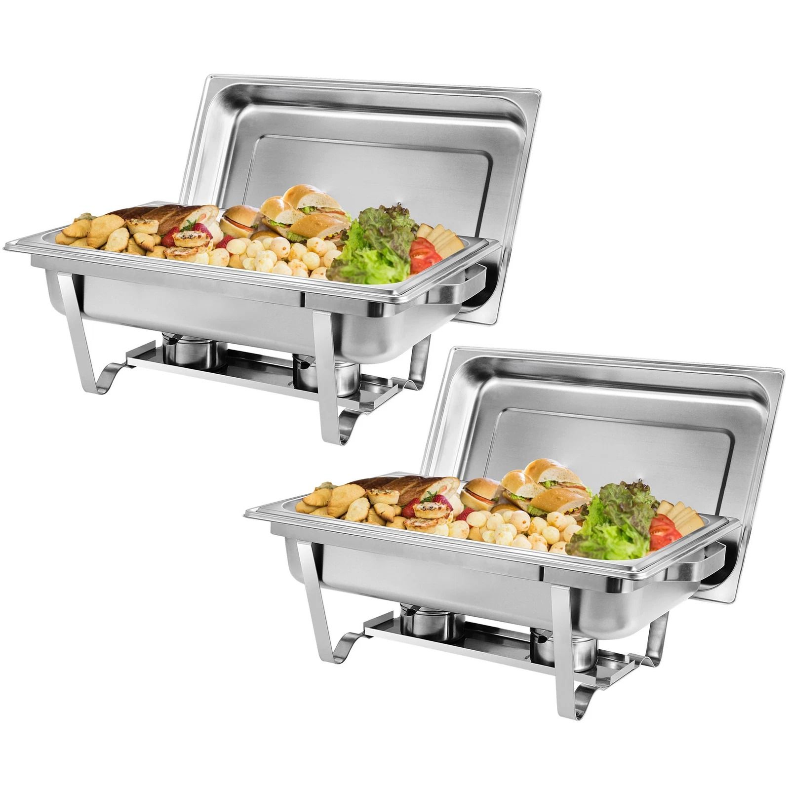 Stainless Steel Chafer Chafing Dish, Buffet Warmer, Rectangular Design With Food Pan And Lid Stainless Steel Chafer Chafing Dish, Buffet Warmer, Rectangular Design With Food Pan And Lid