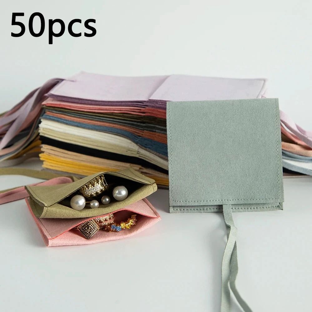 Microfiber Suede Jewelry Pouch High Performance Small Envelope Bag & Luxury Wedding Gift Bags pink 10 Pcs 8 X 6 Cm