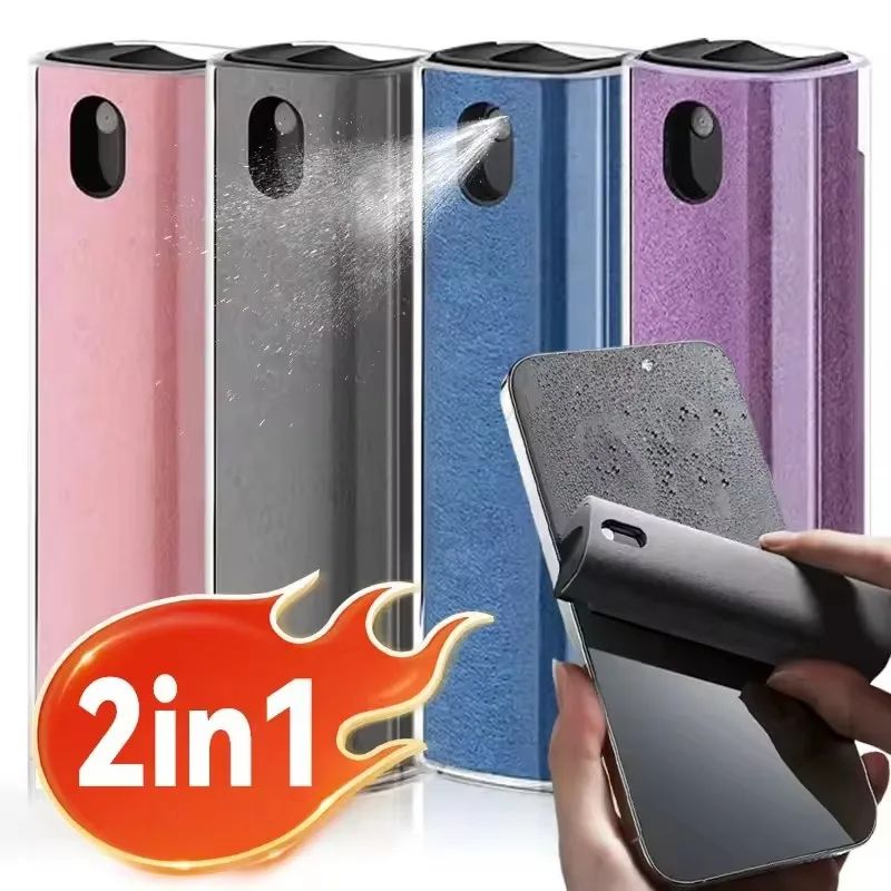 ClearView 2 In 1 Screen Cleaner Spray With Microfiber Cloth pink case no Liquid