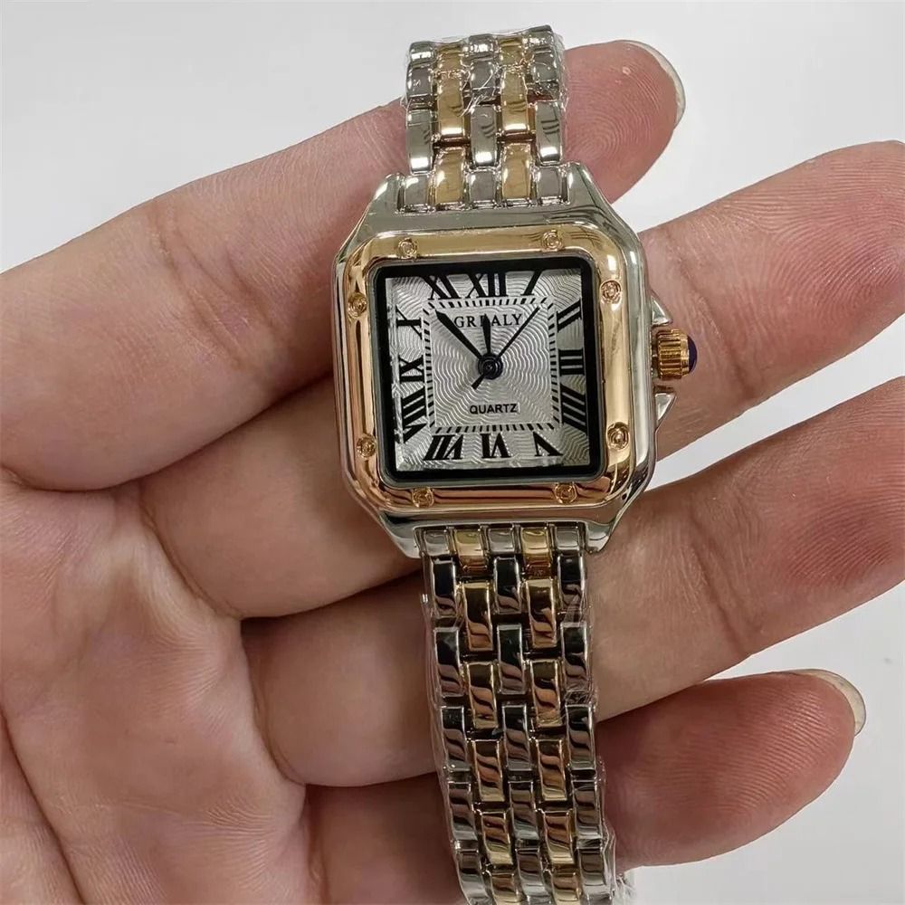 Luxury Gold Stainless Steel Business Watch silver Gold