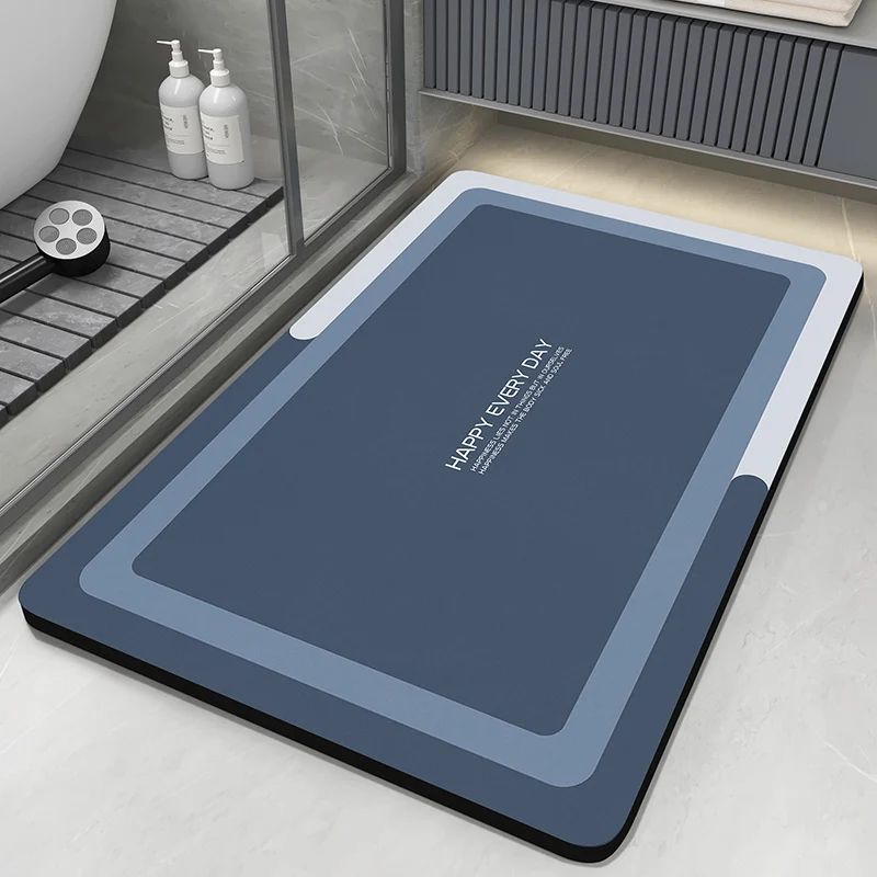 AquaStone Quick Dry Diatomite Bath Mat Absorbent Anti Slip Bathroom Floor Rug 23 17.7 X 27.6 In