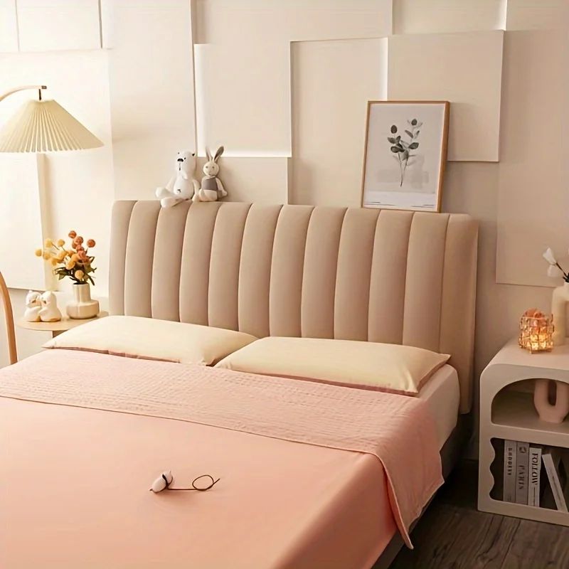 Luxury Velvet Quilted Headboard Cover pink w70.87 H27.56 In