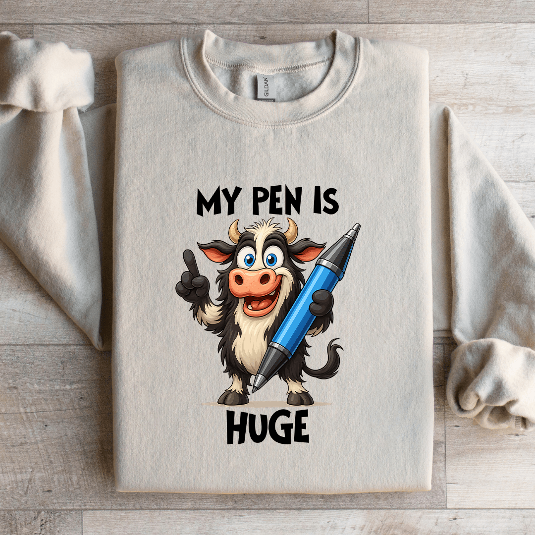 My Pen Is Huge Sweatshirt 2XL Light Pink