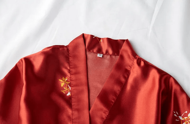 Luxury Satin Kimono Robe For Women Bridal And Loungewear lake Blue xxl