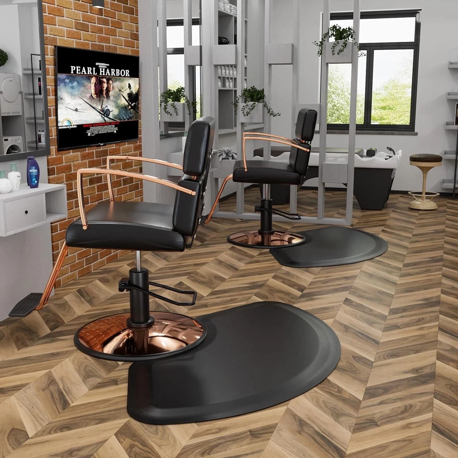 Salon Anti Fatigue Floor Chair Mat For Hair Stylist, Barber Shop, Professional Comfort Salon Anti Fatigue Floor Chair Mat For Hair Stylist, Barber Shop, Professional Comfort