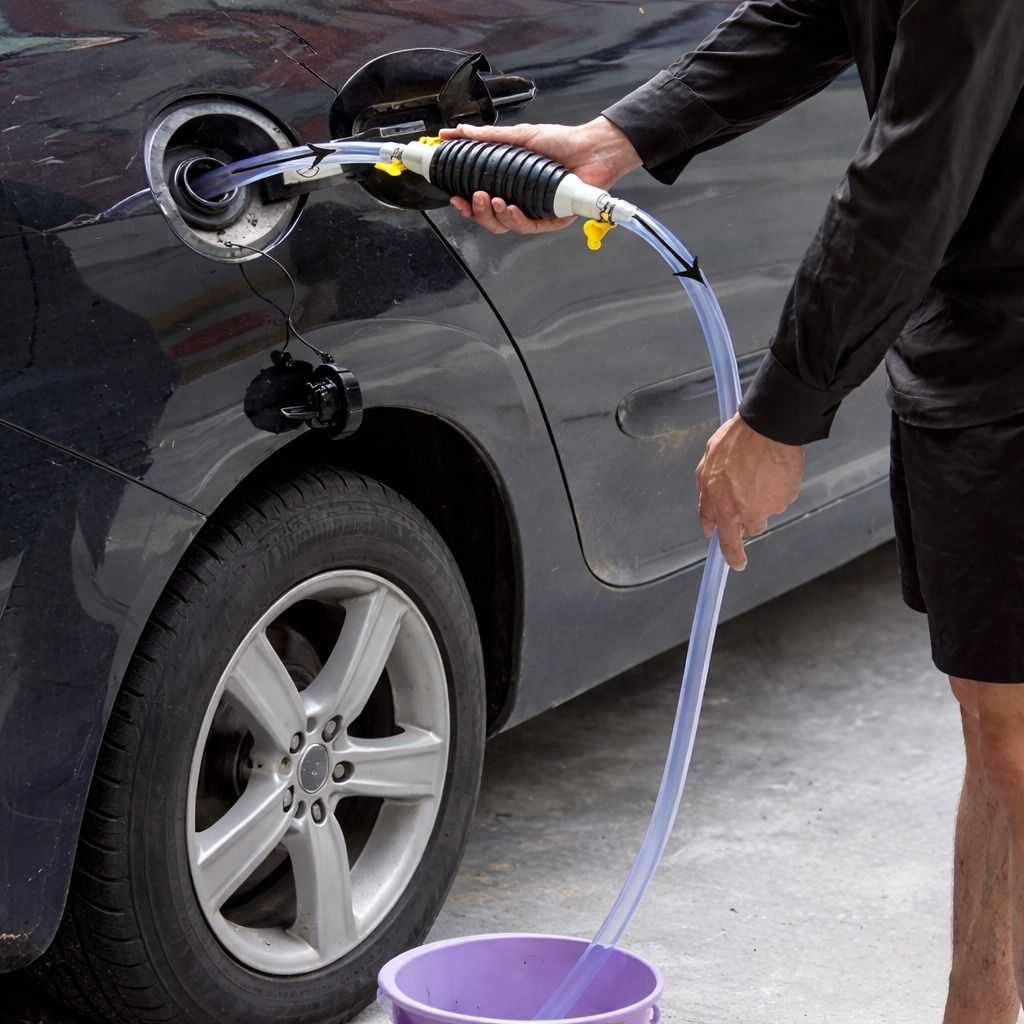 Portable Manual Siphon Hand Pump For Car Fuel Transfer Gasoline, Petrol, & Diesel Portable Manual Siphon Hand Pump For Car Fuel Transfer Gasoline, Petrol, & Diesel