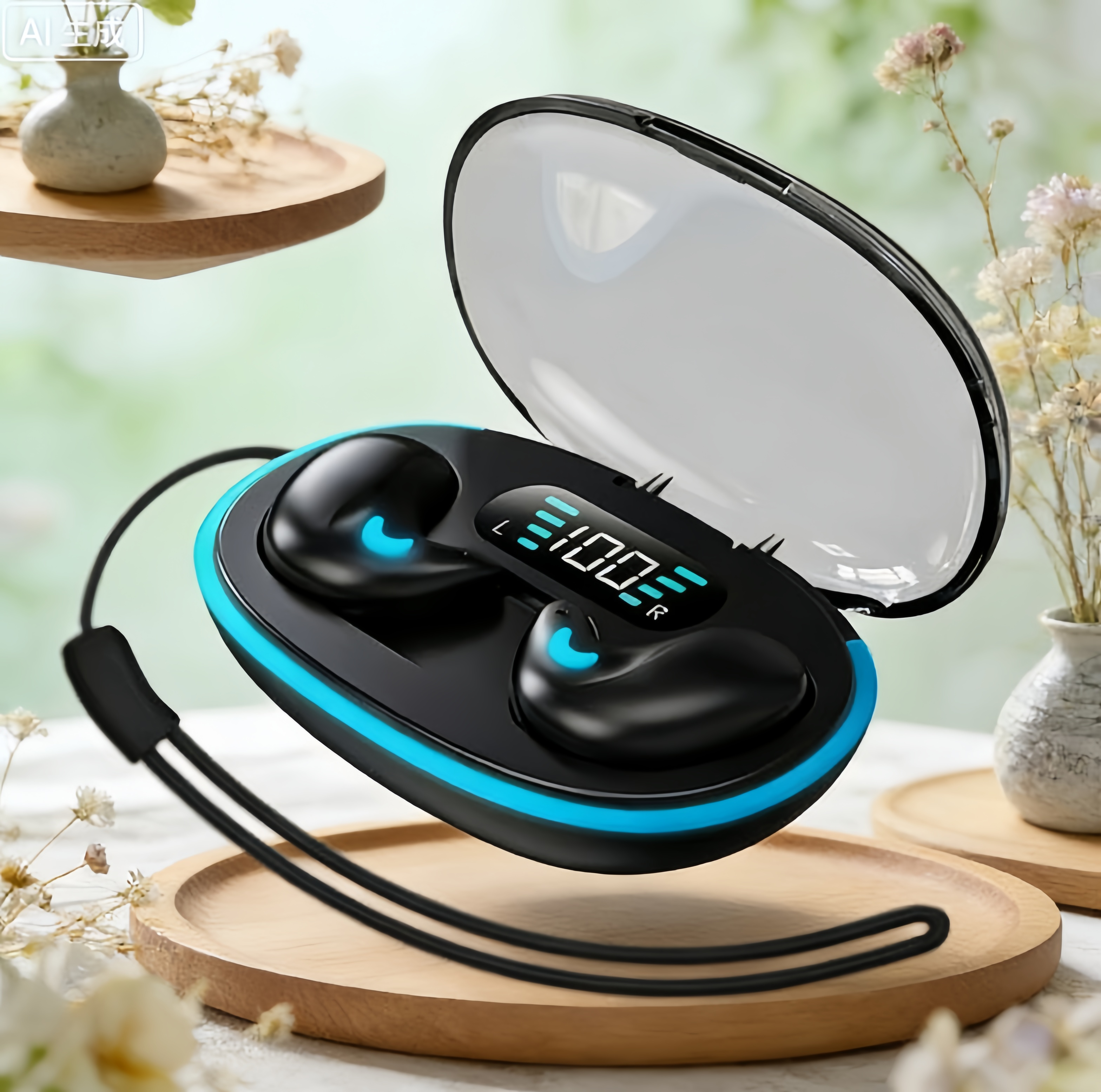 Ultra Slim Sleeping Bluetooth Earbuds Wireless Bluetooth Earphones With Hi Fi Stereo Sound purple