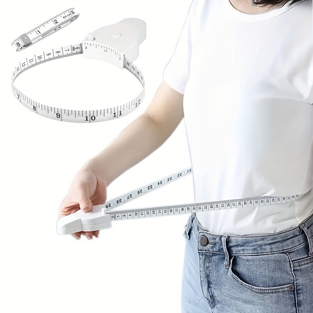 Portable Automatic Telescopic Tape Measure Sewing Tailor Ruler For Waist Chest Legs Circumference blue