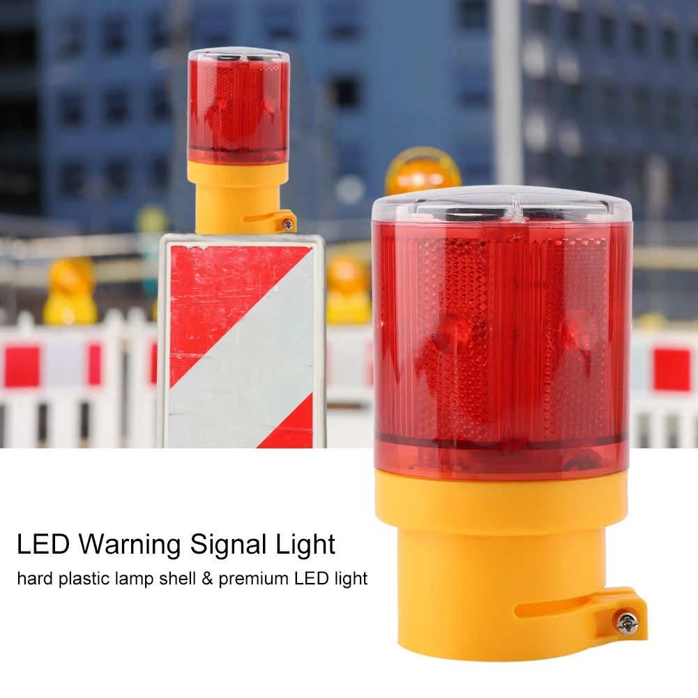 Solar Powered Alarm Strobe Lamp | Waterproof LED Emergency Warning Security Light yellow