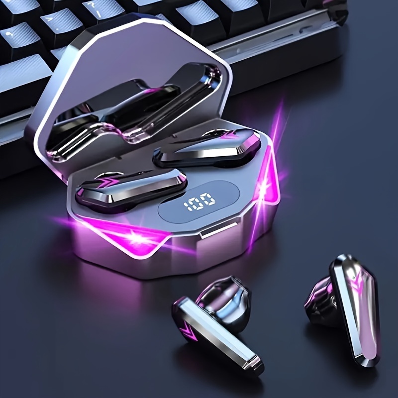 Wireless Bluetooth Headset With LED Display And Noise Cancelling Mic For Gamers Wireless Bluetooth Headset With LED Display And Noise Cancelling Mic For Gamers