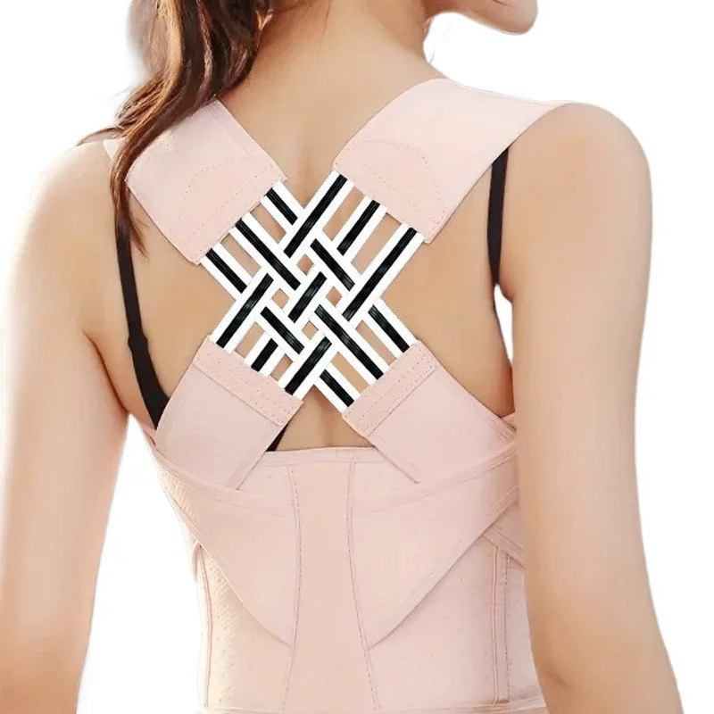 Adjustable Posture Corrector For Women And Men Shoulder Brace For Back Support, Upper Spine Straightener pink m
