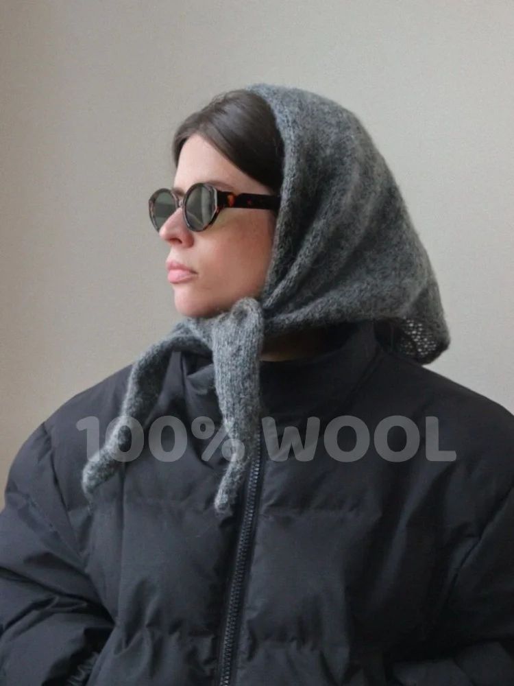 Luxury 100% Wool Winter Shawl For Women Long Warm Cashmere Feel Hijab & Pashmina Wrap db031 07 23.6 X 51.2 In