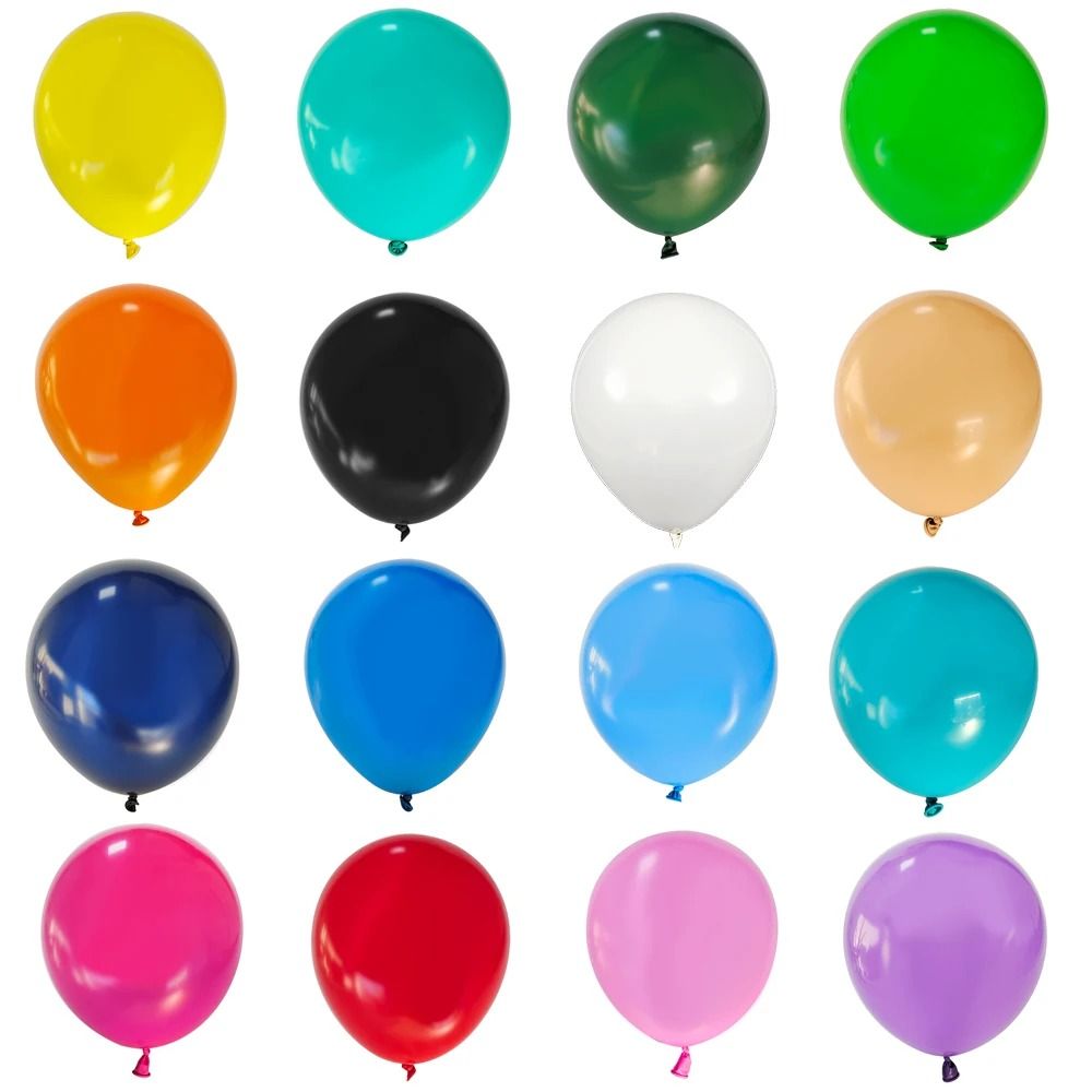 Premium Matte Latex Balloon Set | 10 Piece Multi Size Pack white 5in