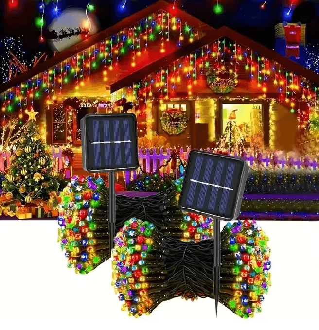 TwinkleGlow Solar String Lights For Patio And Garden a 200led 22m